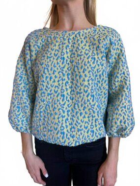 PATTY KIM go lightly top in blue leopard (L)